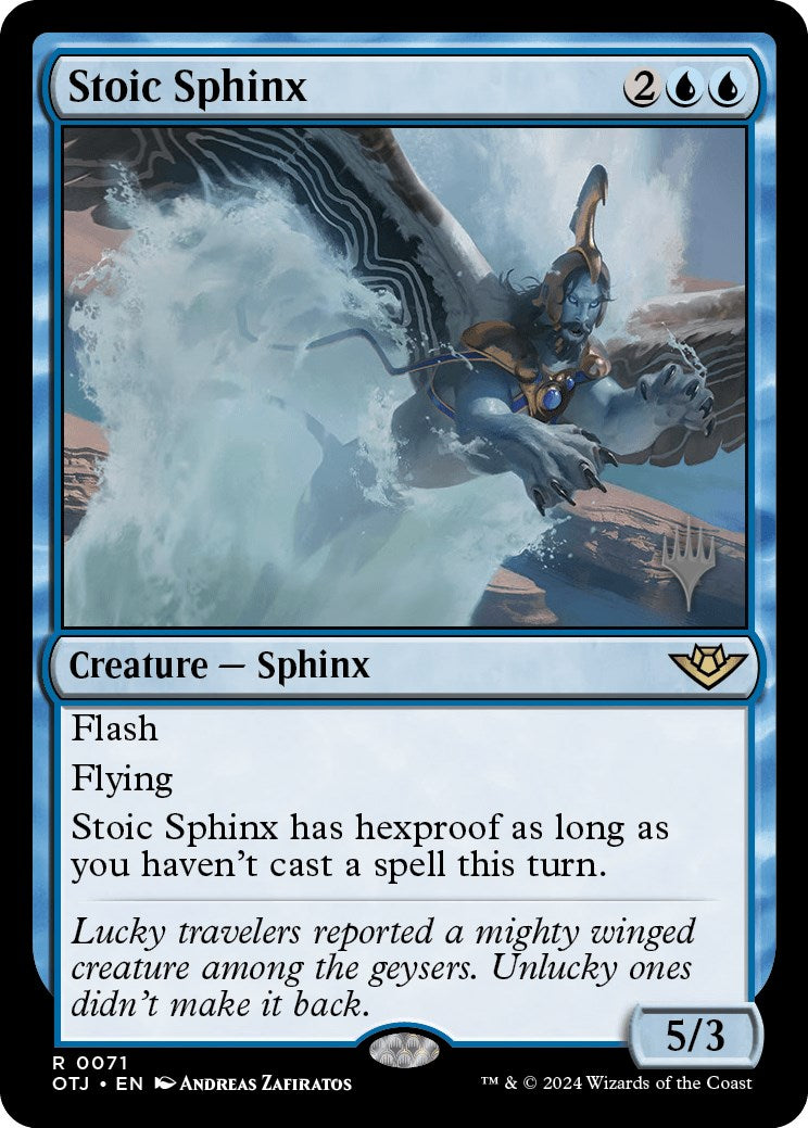 Stoic Sphinx (Promo Pack) [Outlaws of Thunder Junction Promos] [Foil]