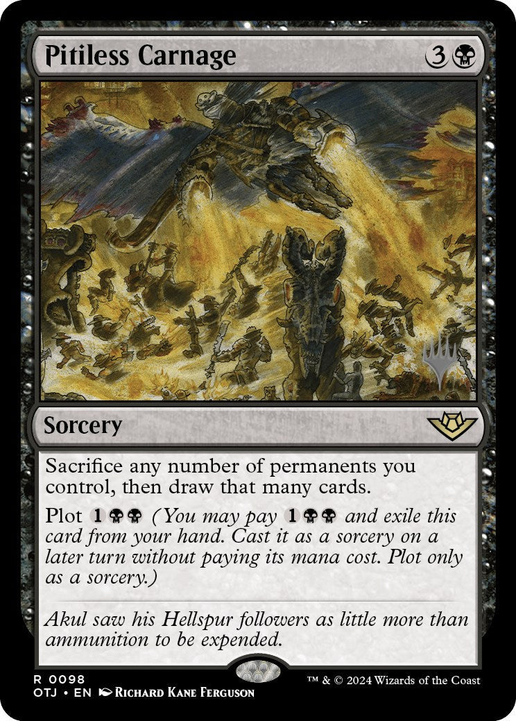 Pitiless Carnage (Promo Pack) [Outlaws of Thunder Junction Promos] [Foil]