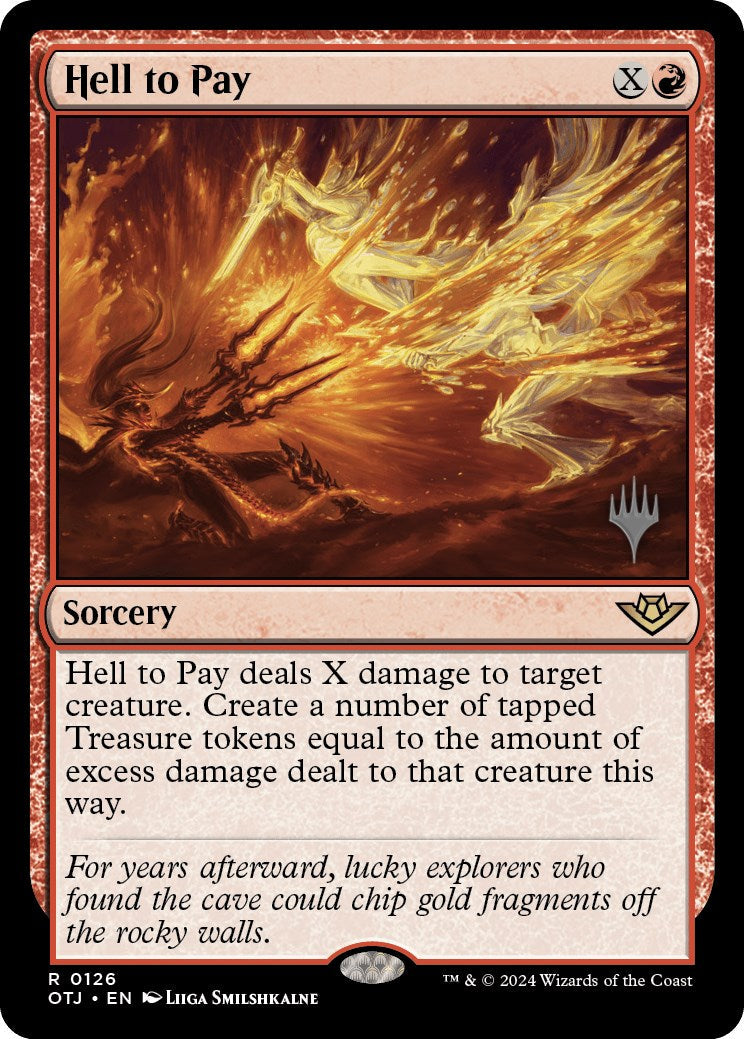 Hell to Pay (Promo Pack) [Outlaws of Thunder Junction Promos] [Foil]