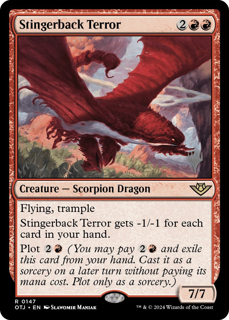 Stingerback Terror (Promo Pack) [Outlaws of Thunder Junction Promos] [Foil]