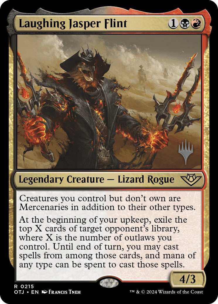 Laughing Jasper Flint (Promo Pack) [Outlaws of Thunder Junction Promos] [Foil]