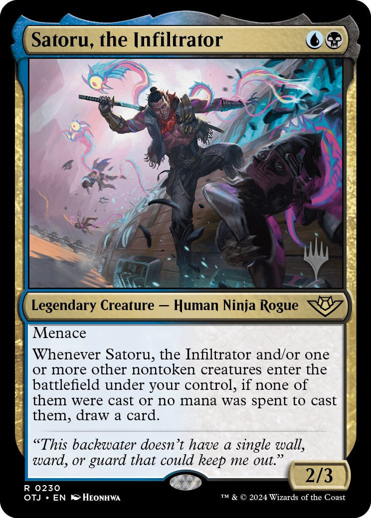 Satoru, the Infiltrator (Promo Pack) [Outlaws of Thunder Junction Promos] [Foil]