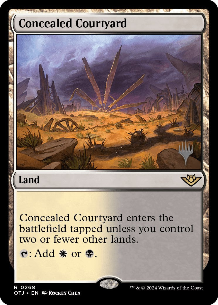 Concealed Courtyard (Promo Pack) [Outlaws of Thunder Junction Promos] [Foil]