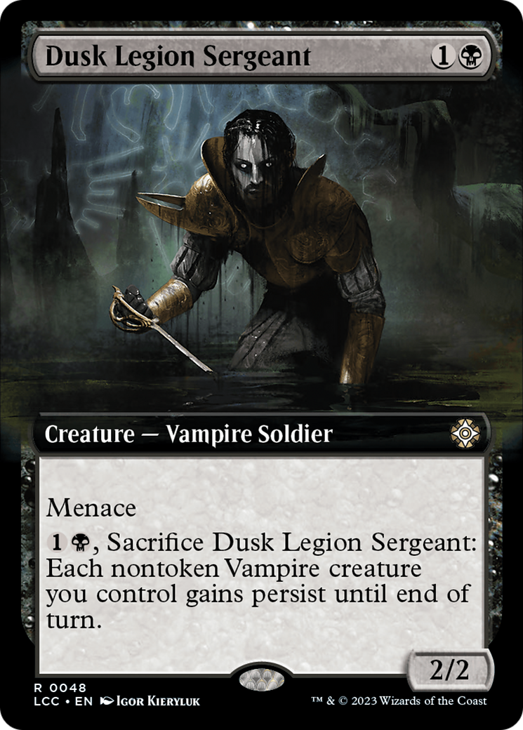 Dusk Legion Sergeant (Extended Art) [The Lost Caverns of Ixalan Commander] [Foil]
