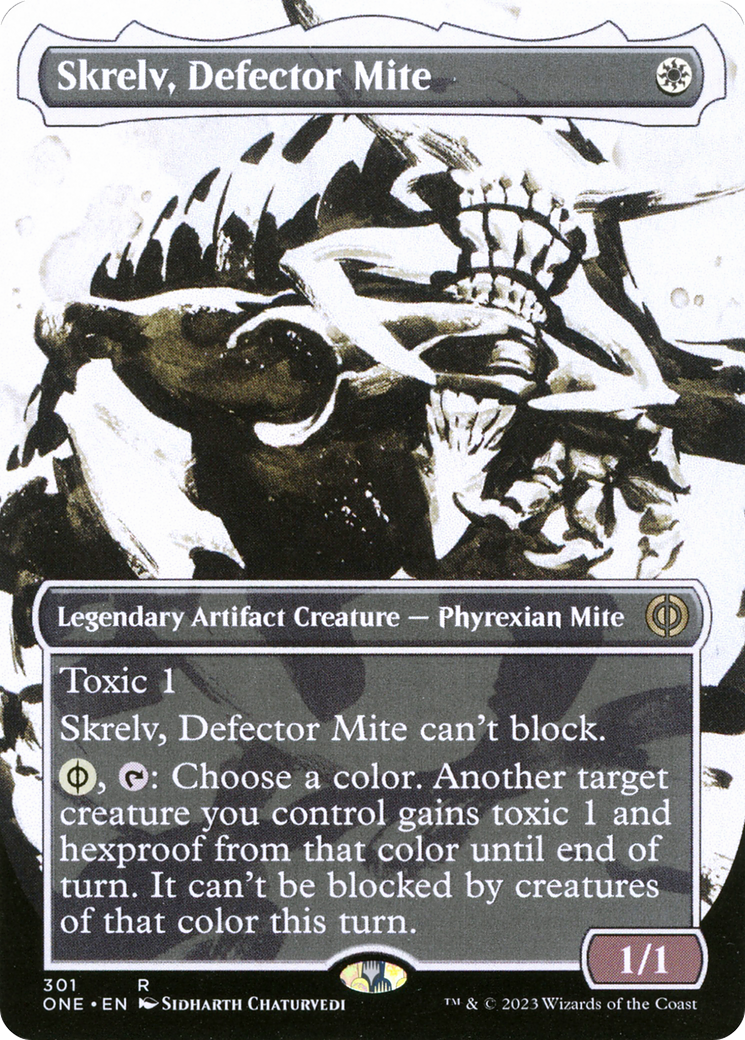 Skrelv, Defector Mite (Borderless Ichor) [Phyrexia: All Will Be One] [Foil]