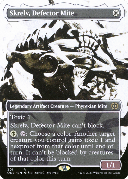 Skrelv, Defector Mite (Borderless Ichor) [Phyrexia: All Will Be One] [Foil]