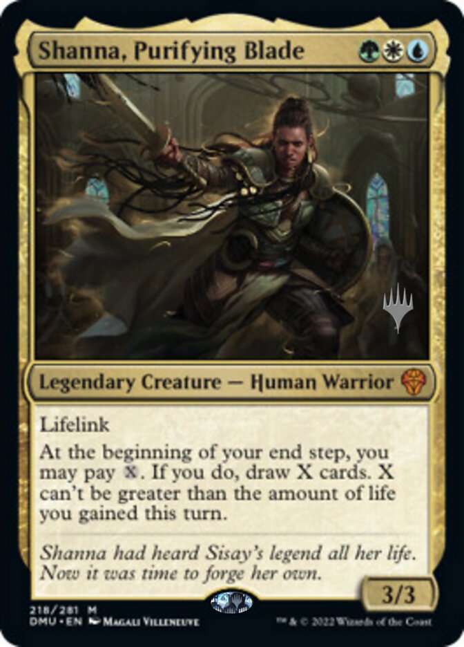 Shanna, Purifying Blade (Promo Pack) [Dominaria United Promos] [Foil]