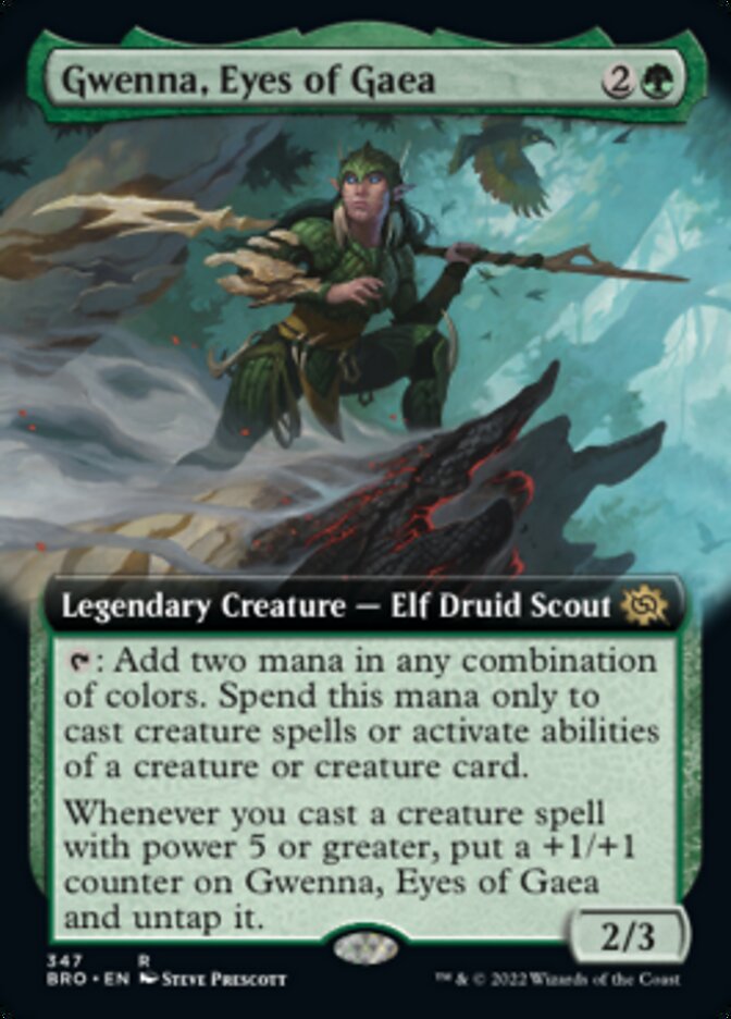 Gwenna, Eyes of Gaea (Extended Art) [The Brothers' War] [Foil]