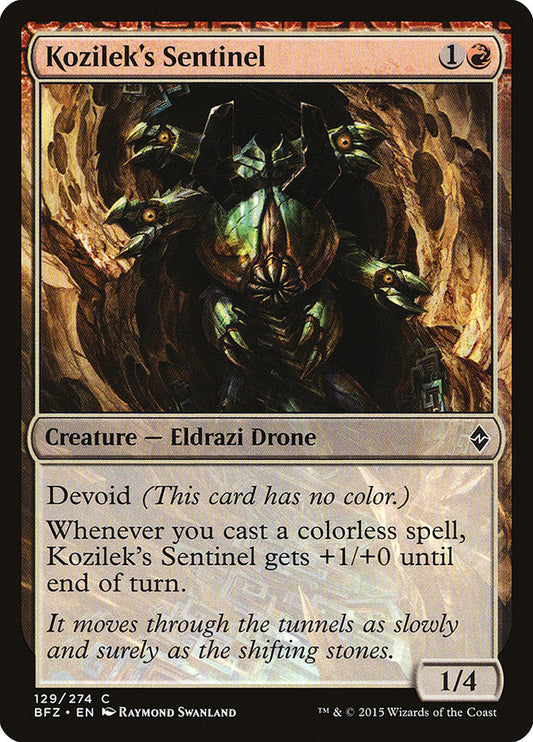 Kozilek's Sentinel [Battle for Zendikar] [Foil]