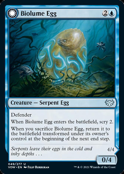 Biolume Egg // Biolume Serpent [Innistrad: Crimson Vow] [Foil]