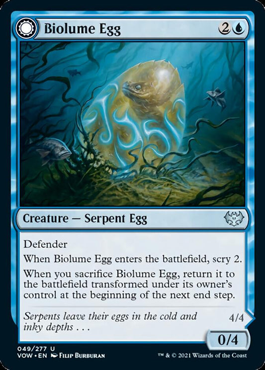 Biolume Egg // Biolume Serpent [Innistrad: Crimson Vow] [Foil]