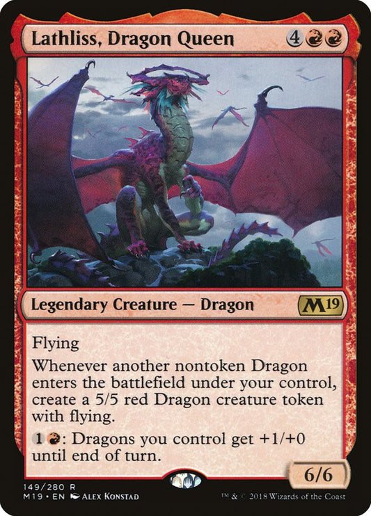 Lathliss, Dragon Queen [Core Set 2019] [Foil]