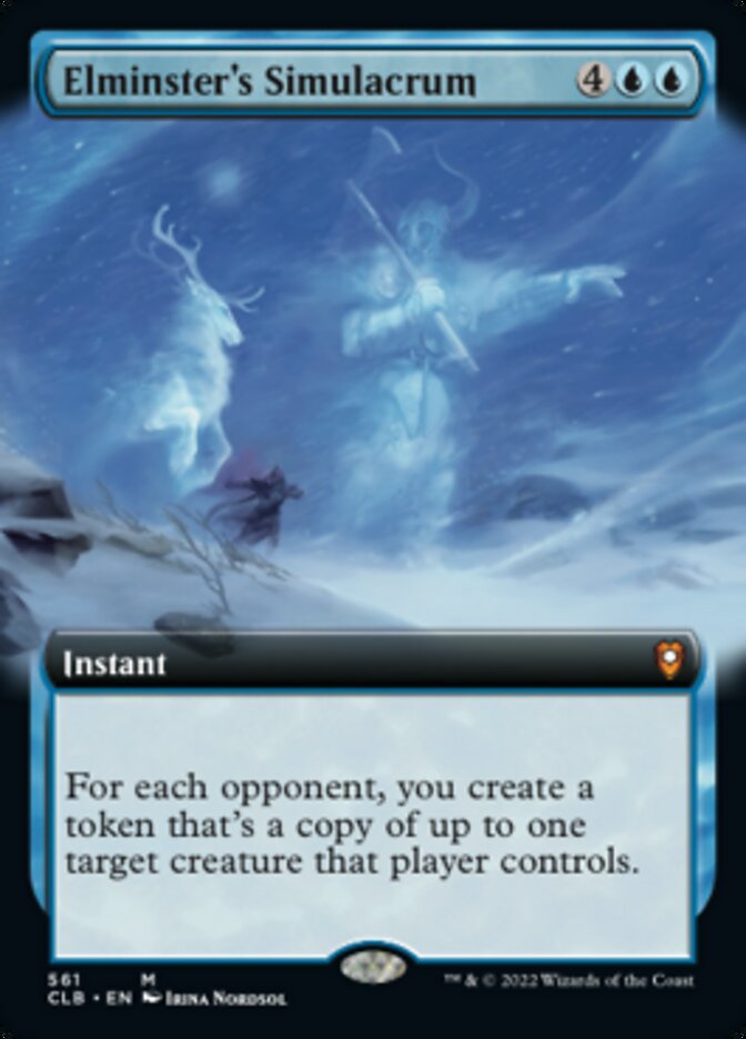 Elminster's Simulacrum (Extended Art) [Commander Legends: Battle for Baldur's Gate] [Foil]