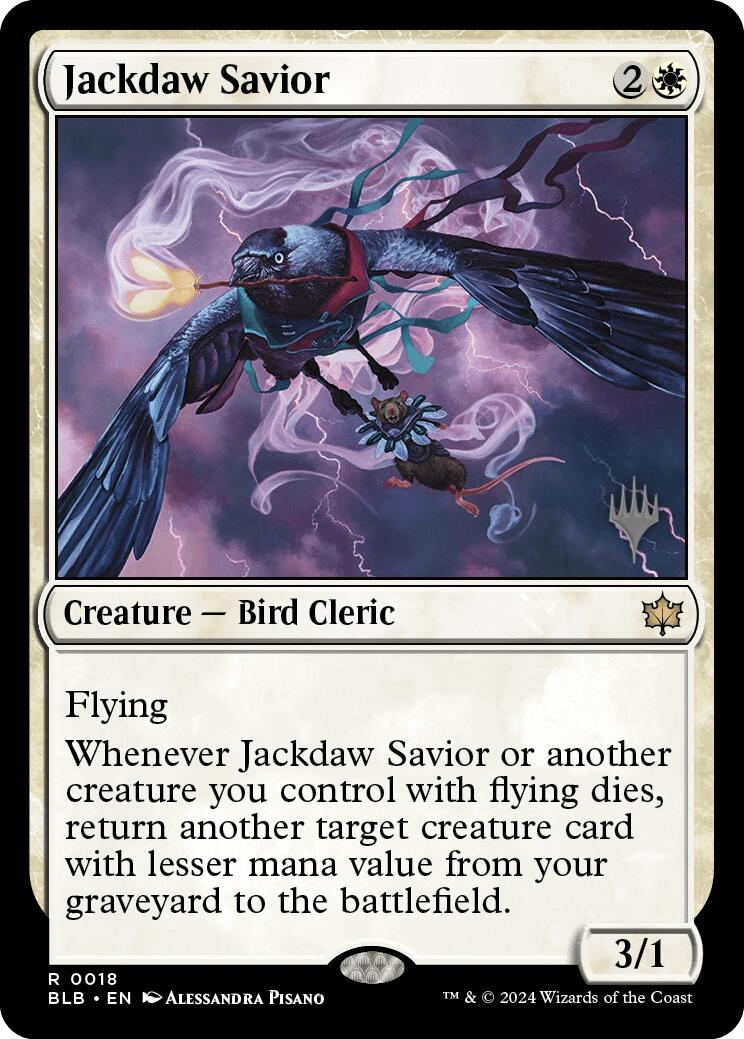 Jackdaw Savior (Promo Pack) [Bloomburrow Promos] [Foil]