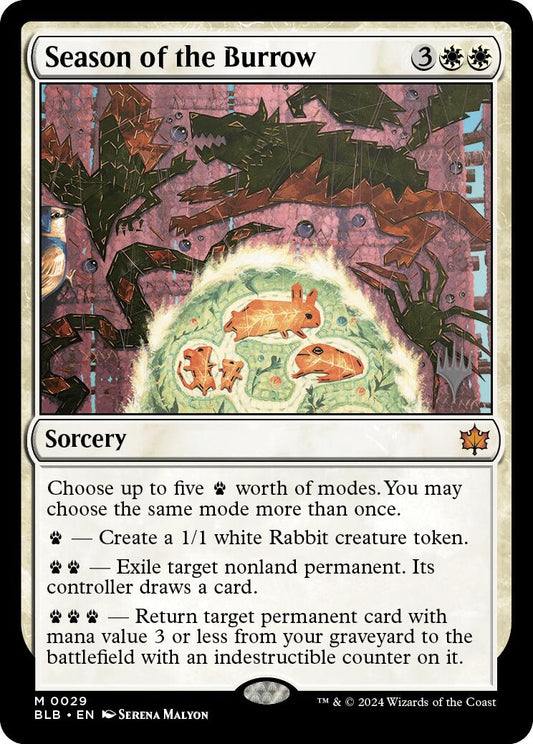 Season of the Burrow (Promo Pack) [Bloomburrow Promos] [Foil]