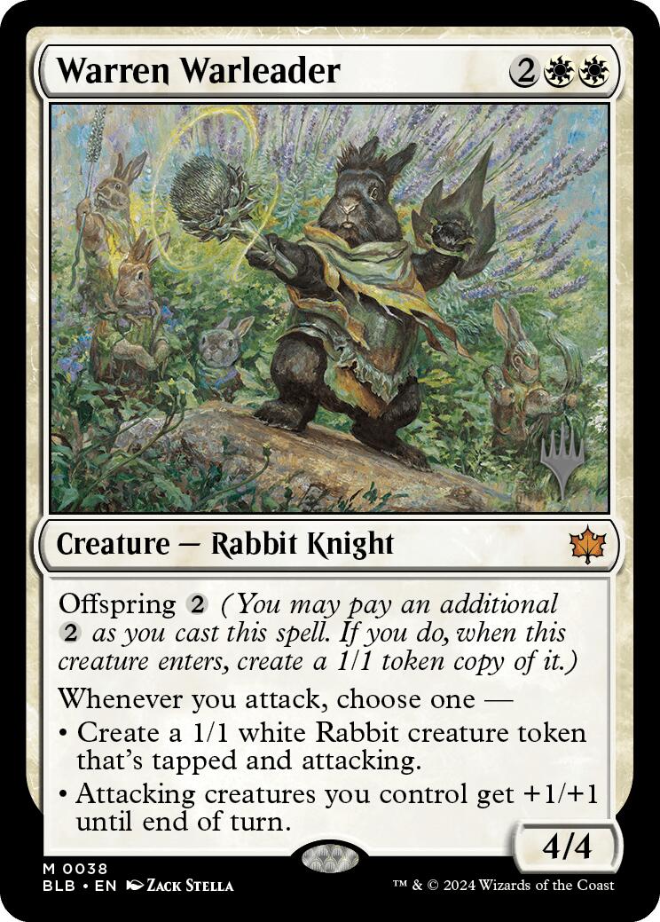 Warren Warleader (Promo Pack) [Bloomburrow Promos] [Foil]