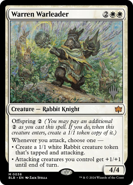 Warren Warleader (Promo Pack) [Bloomburrow Promos] [Foil]