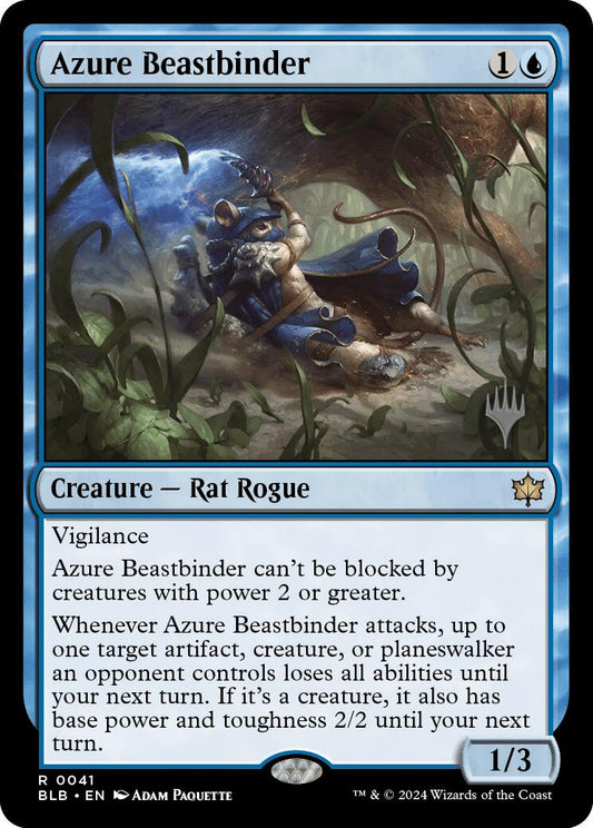 Azure Beastbinder (Promo Pack) [Bloomburrow Promos] [Foil]
