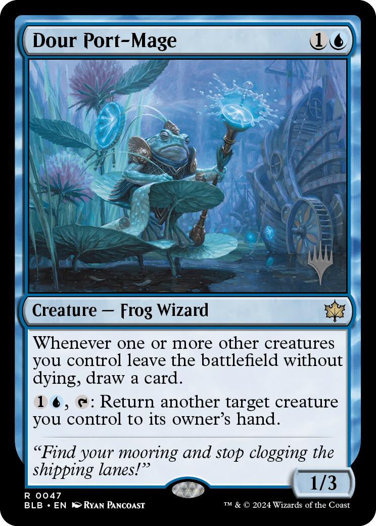 Dour Port-Mage (Promo Pack) [Bloomburrow Promos] [Foil]