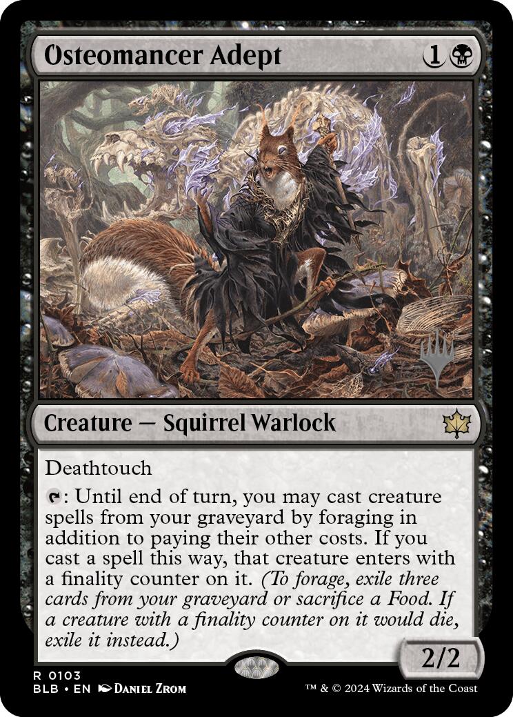 Osteomancer Adept (Promo Pack) [Bloomburrow Promos] [Foil]