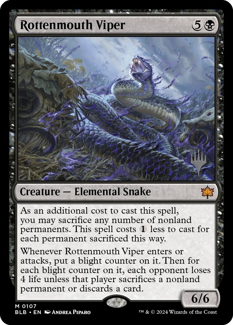 Rottenmouth Viper (Promo Pack) [Bloomburrow Promos] [Foil]
