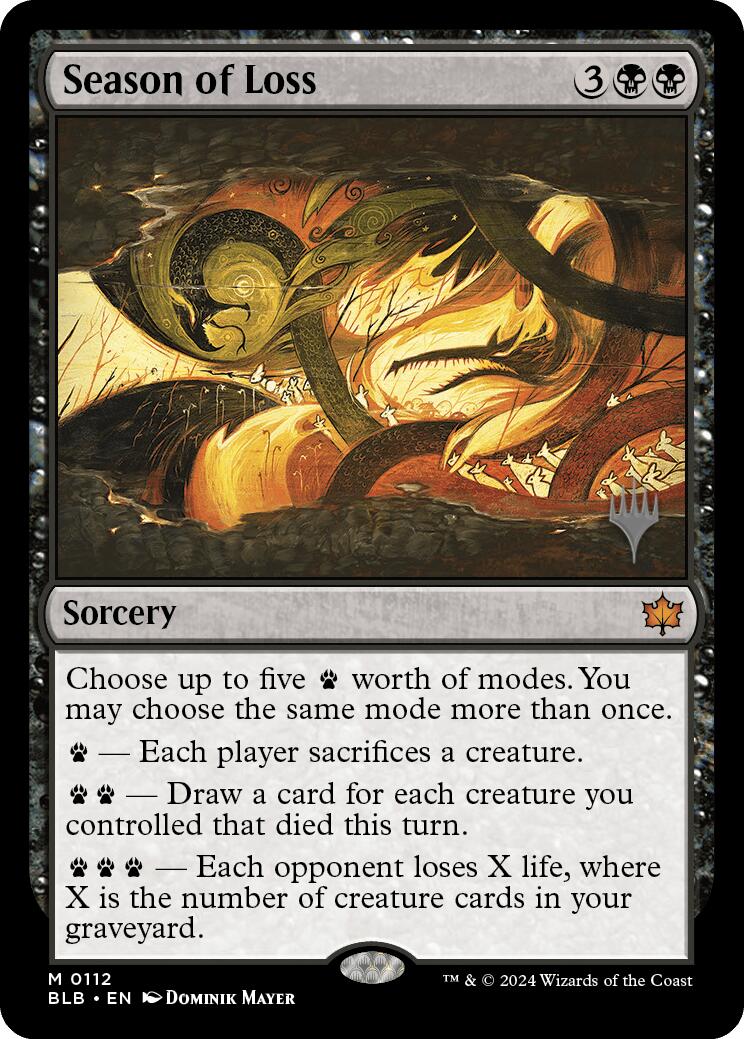 Season of Loss (Promo Pack) [Bloomburrow Promos] [Foil]