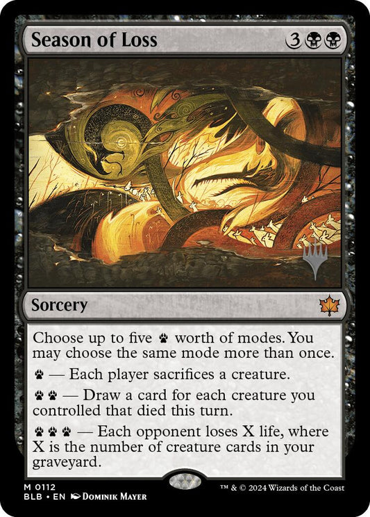 Season of Loss (Promo Pack) [Bloomburrow Promos] [Foil]