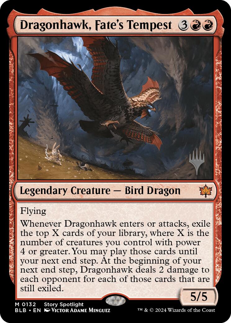 Dragonhawk, Fate's Tempest (Promo Pack) [Bloomburrow Promos] [Foil]