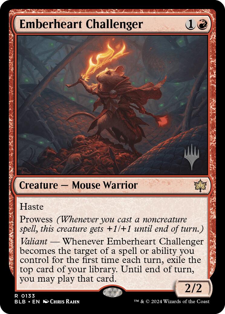 Emberheart Challenger (Promo Pack) [Bloomburrow Promos] [Foil]