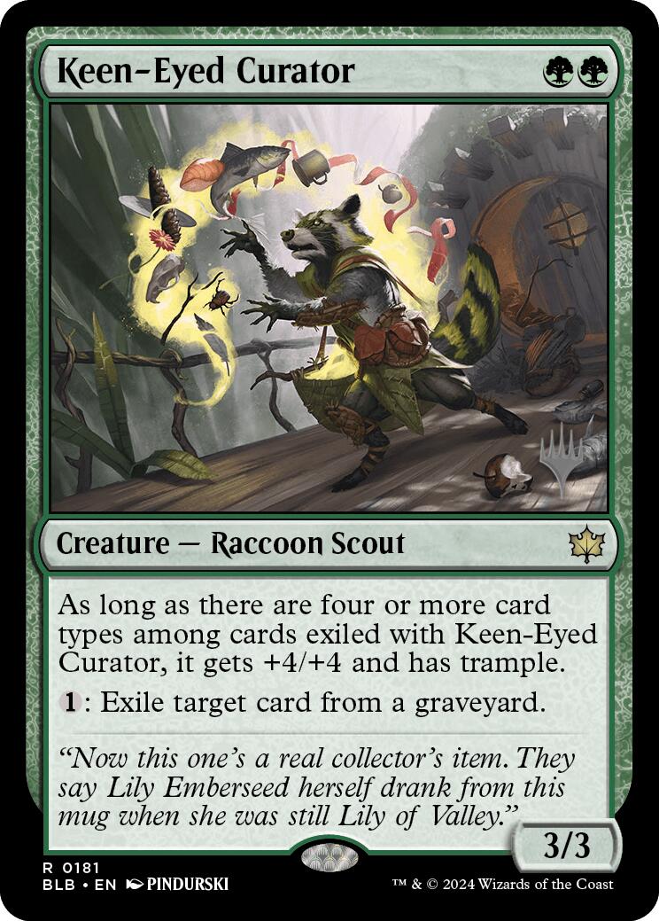 Keen-Eyed Curator (Promo Pack) [Bloomburrow Promos] [Foil]