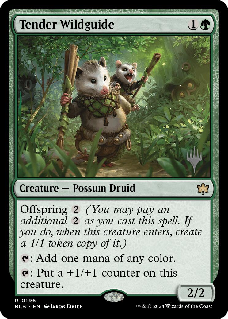 Tender Wildguide (Promo Pack) [Bloomburrow Promos] [Foil]