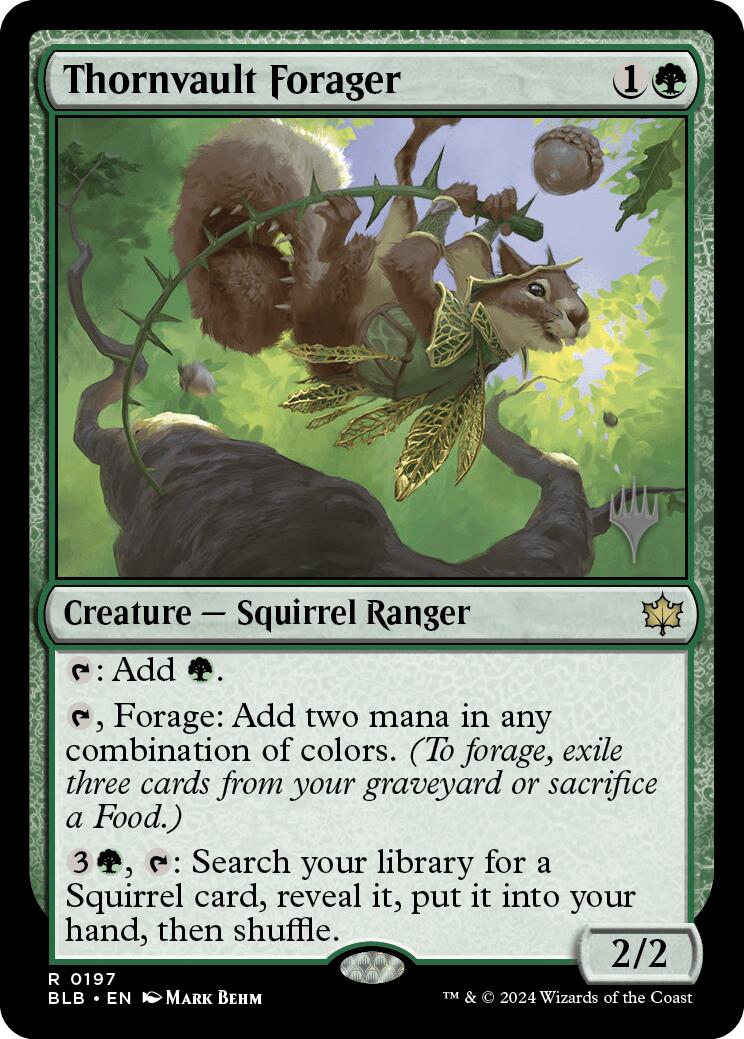 Thornvault Forager (Promo Pack) [Bloomburrow Promos] [Foil]