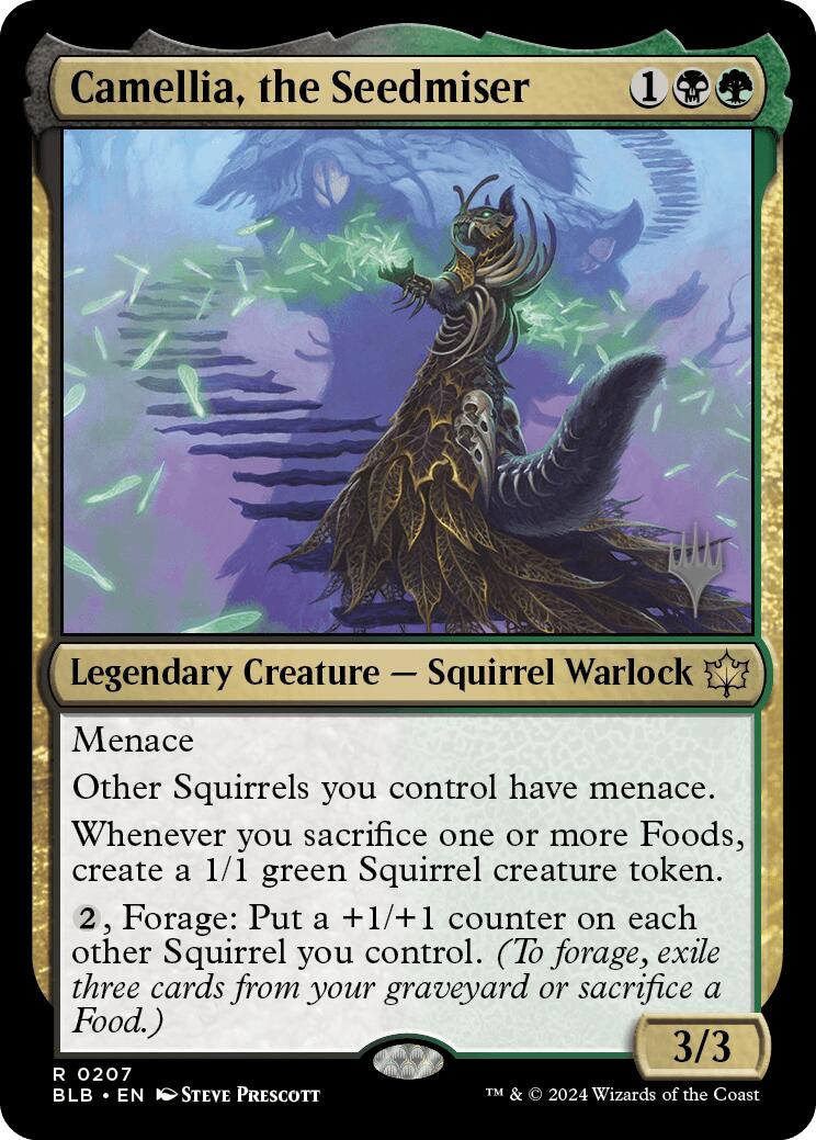 Camellia, the Seedmiser (Promo Pack) [Bloomburrow Promos] [Foil]