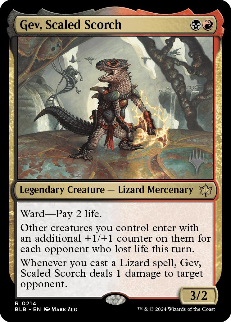 Gev, Scaled Scorch (Promo Pack) [Bloomburrow Promos] [Foil]