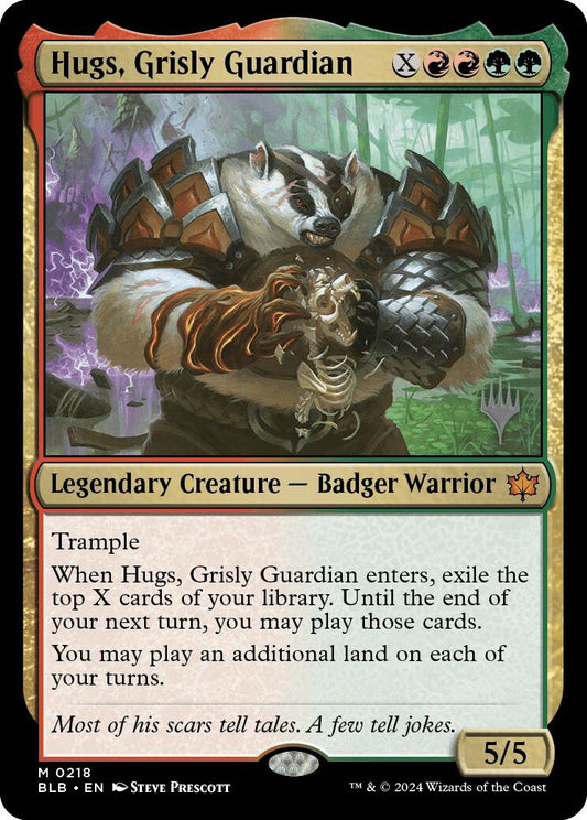 Hugs, Grisly Guardian (Promo Pack) [Bloomburrow Promos] [Foil]