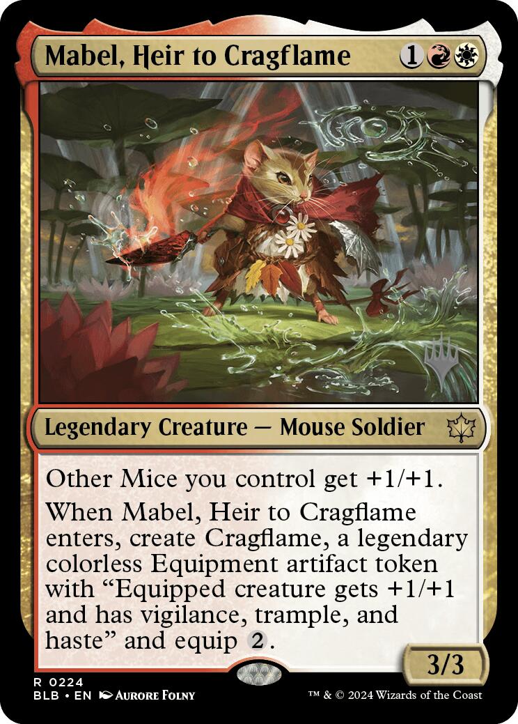 Mabel, Heir to Cragflame (Promo Pack) [Bloomburrow Promos] [Foil]