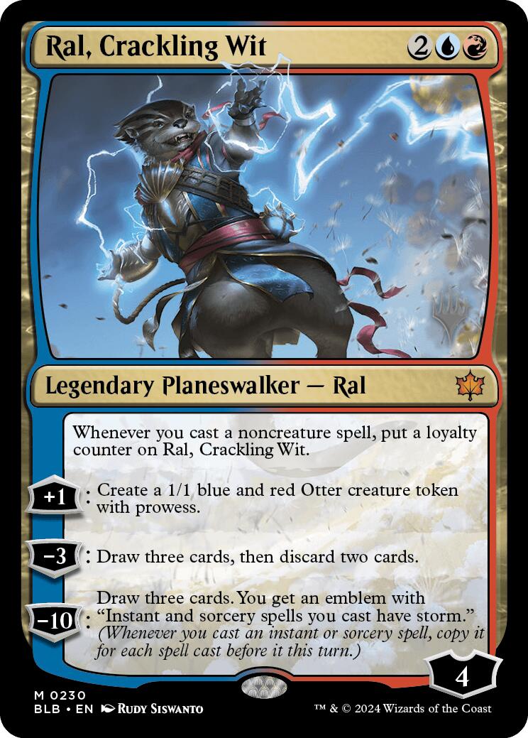 Ral, Crackling Wit (Promo Pack) [Bloomburrow Promos] [Foil]