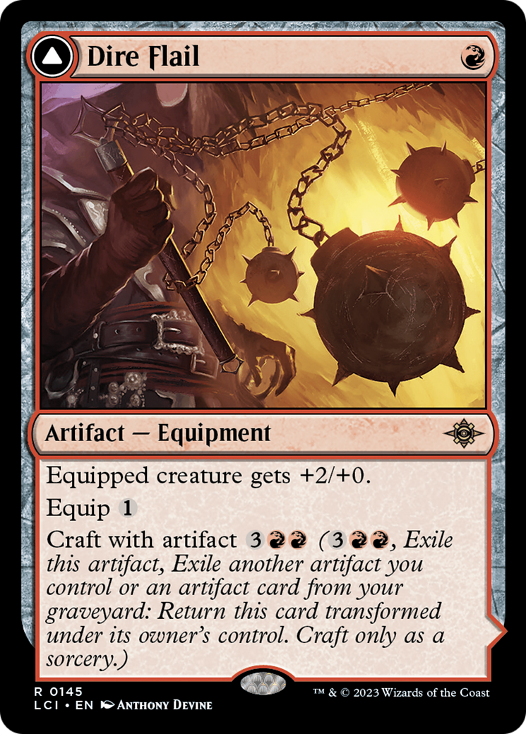 Dire Flail [The Lost Caverns of Ixalan] [Foil]