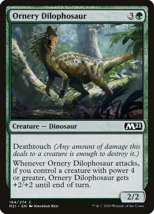 Ornery Dilophosaur [Core Set 2021] [Foil]