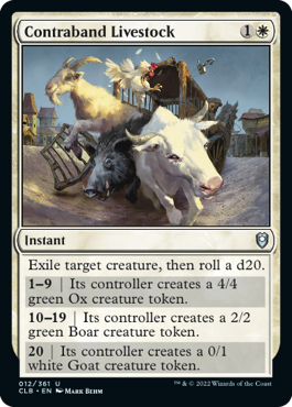 Contraband Livestock [Commander Legends: Battle for Baldur's Gate] [Foil]