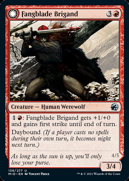 Fangblade Brigand // Fangblade Eviscerator [Innistrad: Midnight Hunt] [Foil]
