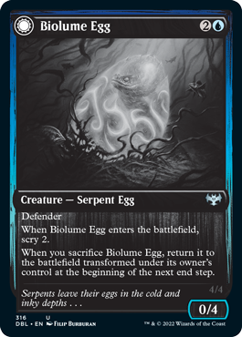 Biolume Egg // Biolume Serpent [Innistrad: Double Feature] [Foil]