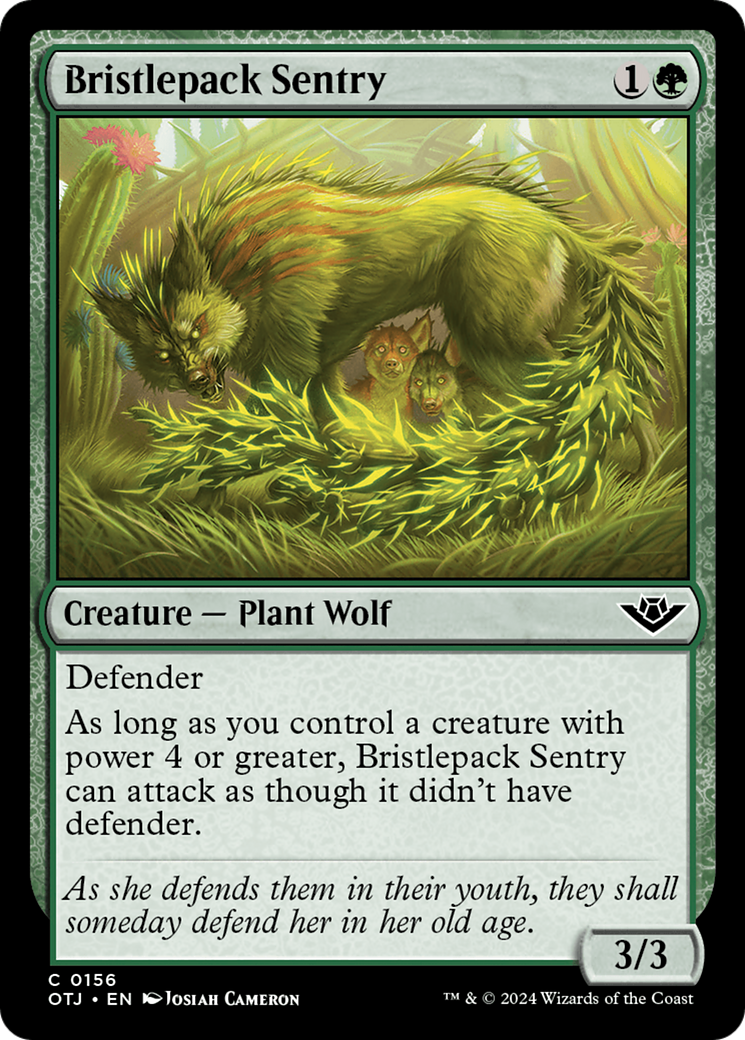 Bristlepack Sentry [Outlaws of Thunder Junction] [Foil]
