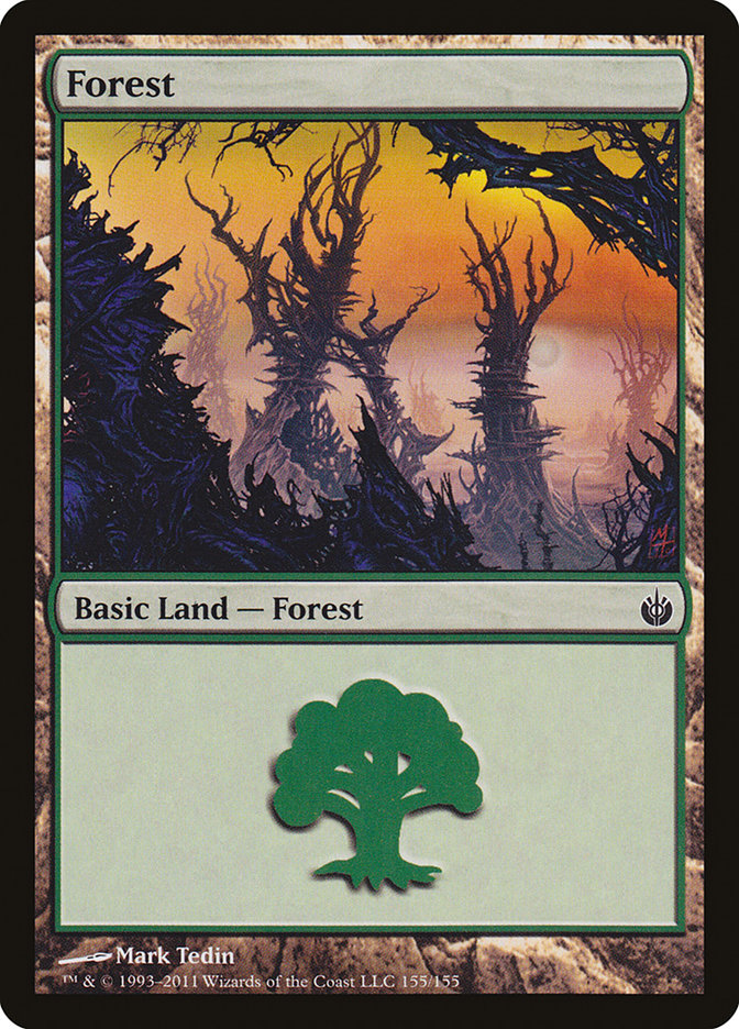 Forest (155) [Mirrodin Besieged] [Foil]
