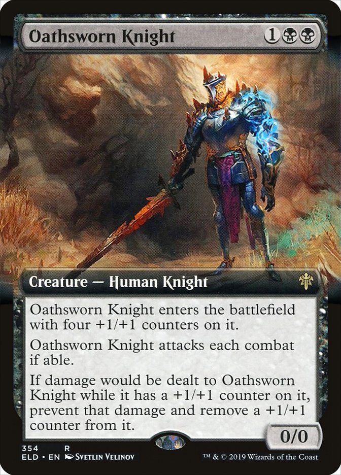 Oathsworn Knight (Extended Art) [Throne of Eldraine] [Foil]