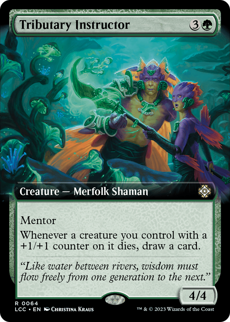 Tributary Instructor (Extended Art) [The Lost Caverns of Ixalan Commander] [Foil]