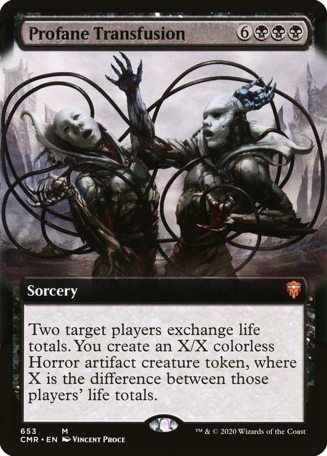 Profane Transfusion (Extended Art) [Commander Legends] [Foil]