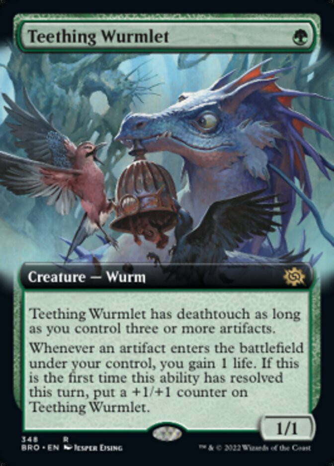 Teething Wurmlet (Extended Art) [The Brothers' War] [Foil]