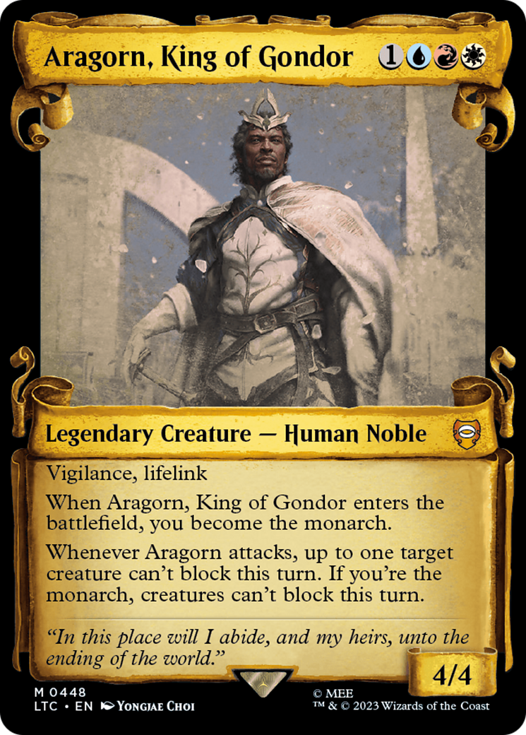 Aragorn, King of Gondor [The Lord of the Rings: Tales of Middle-Earth Commander Showcase Scrolls] [Foil]
