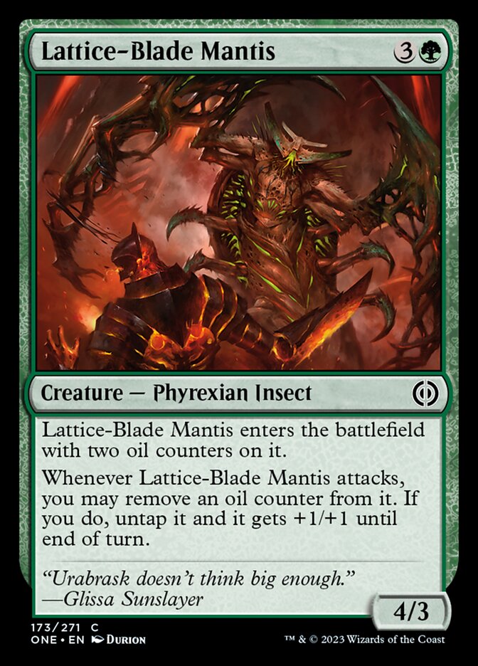 Lattice-Blade Mantis [Phyrexia: All Will Be One] [Foil]